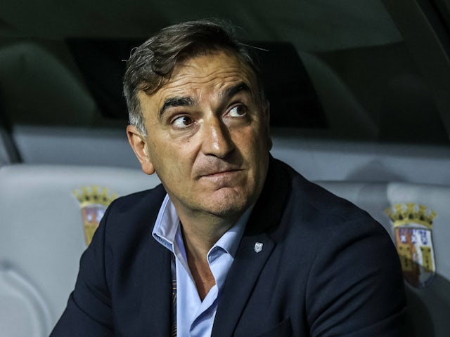 Braga head coach Carlos Carvalhal on September 26, 2024