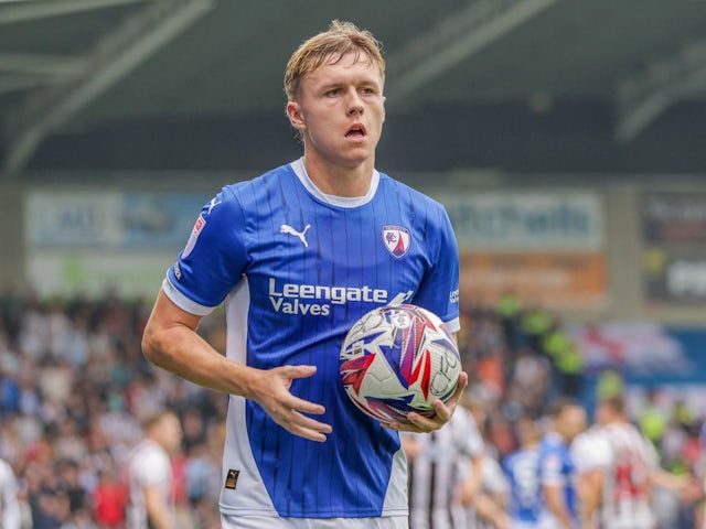 James Berry of Chesterfield during his side's match against Grimsby Town, on September 7, 2024