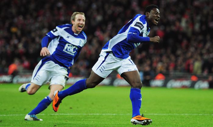 Obafemi Martins won the League Cup for Birmingham City when on loan at the club