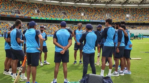 India at The Gabba in 2021 (Navdeep Saini Instagram Photo)