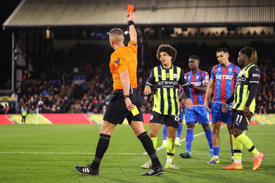 Jones made the controversial decision to send Lewis off against Crystal Palace