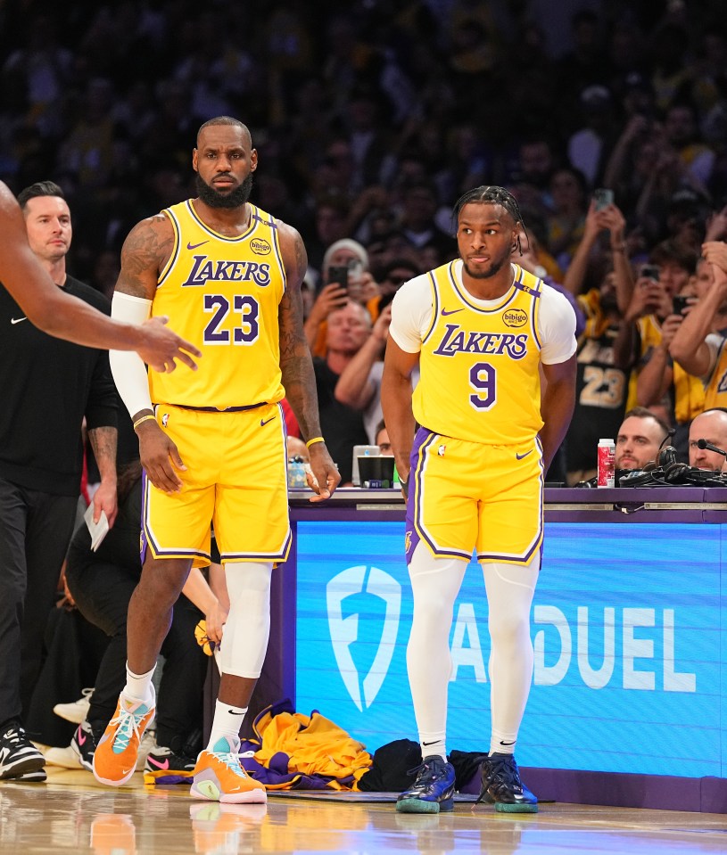 Bronny made his NBA debut alongside his father LeBron