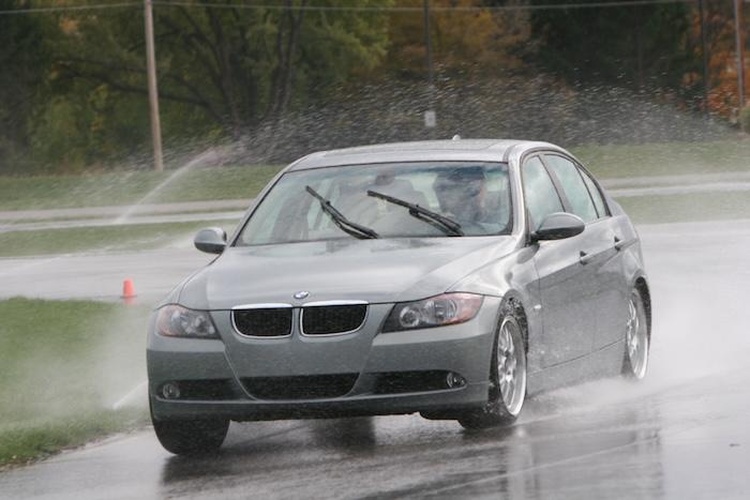 On a wet course, The Tire Rack’s Woody Rogers found his best time with just the ABS system engaged, while GRM Tech Editor Per Schroeder was fastest with both the DTC and ABS systems turned on.