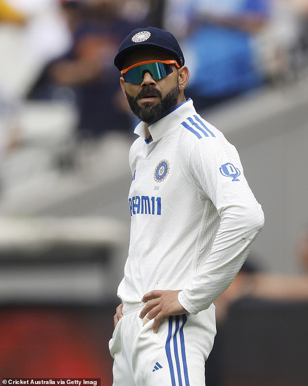 Aussie cricket great turned commentator Ricky Ponting said Kohli (pictured) instigated the confrontation - and could be in trouble with match officials as a result