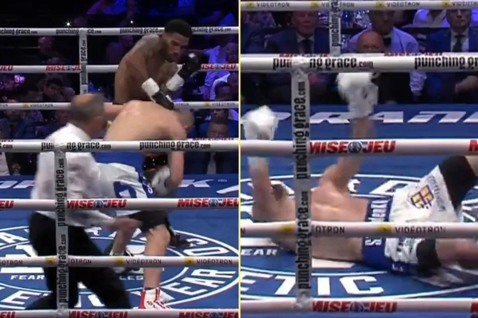 Shvedenko was left convulsing on the canvas after being knocked out by Iglesias