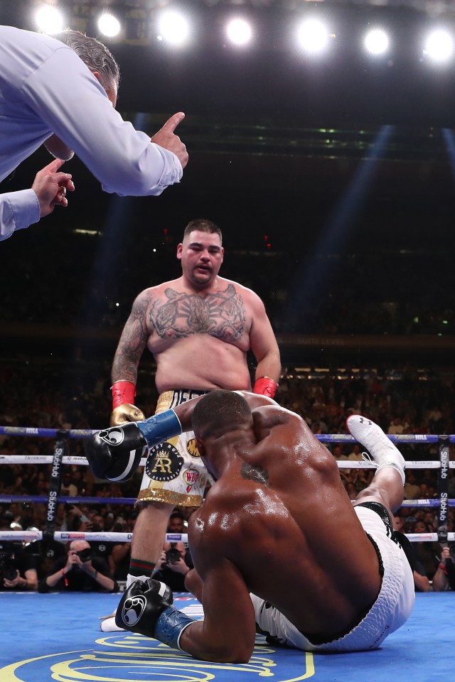 Ruiz Jr rose up of the canvas and floored Joshua twice, all within the same round