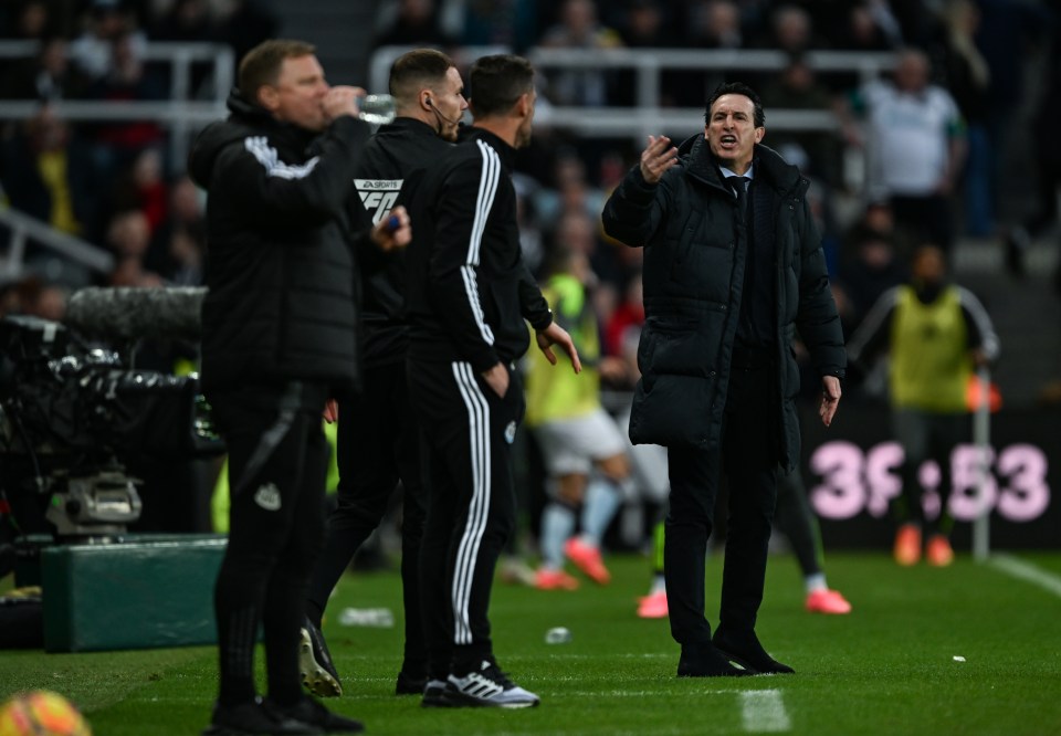 Emery and Tindall traded verbal jabs on the touchline at St. James' Park