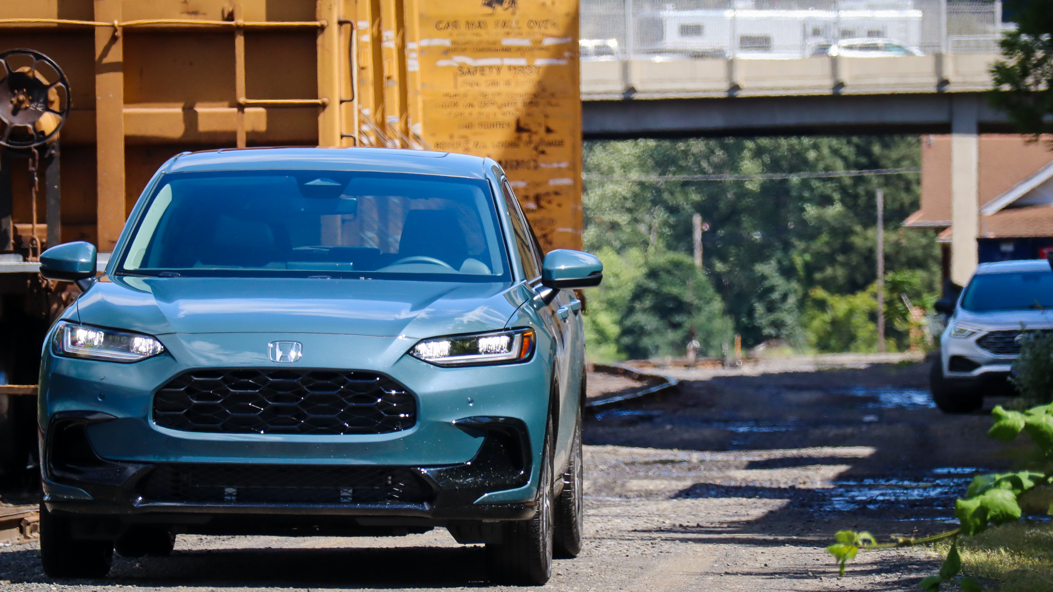 2023 Honda HR-V Near abandoned train car in Hood River, Oregon