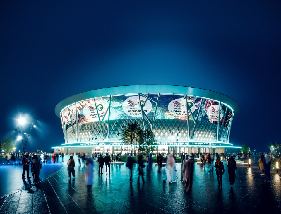 The King Abdullah Economic City Stadium takes inspiration from its seaside location