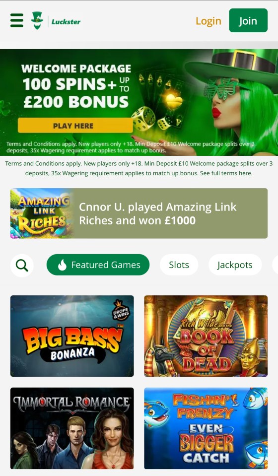 Luckster mobile casino