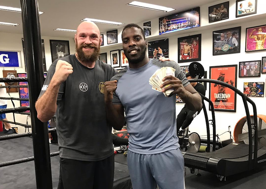 Okolie has also joined Fury in camp to share some rounds