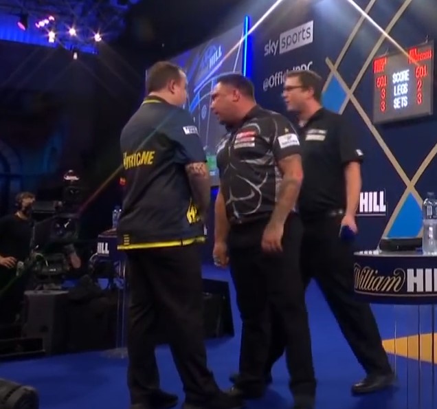 Price confronted Huybrechts with scorer Bevin getting dragged into the feud