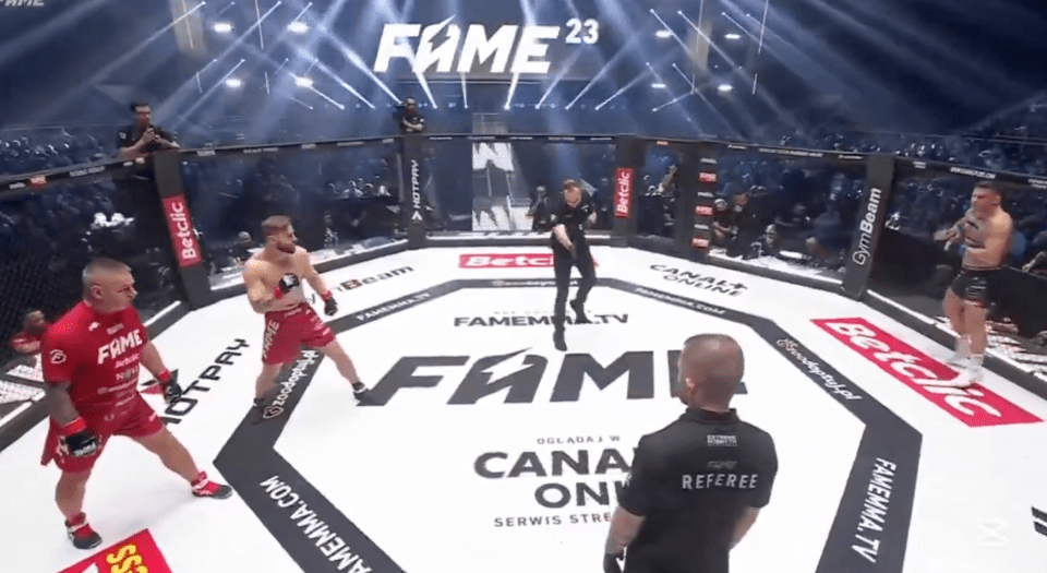 And called for the change after a Polish fighter had a 2v1 clash after missing weight