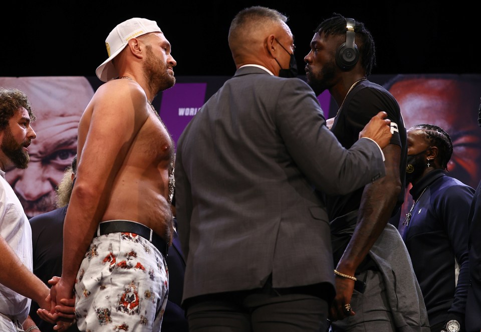 Fury and Wilder had to be separated as their face-off went past five minutes