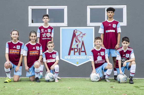 Junior players at APIA Leichhardt, a club in the NSW NPL.