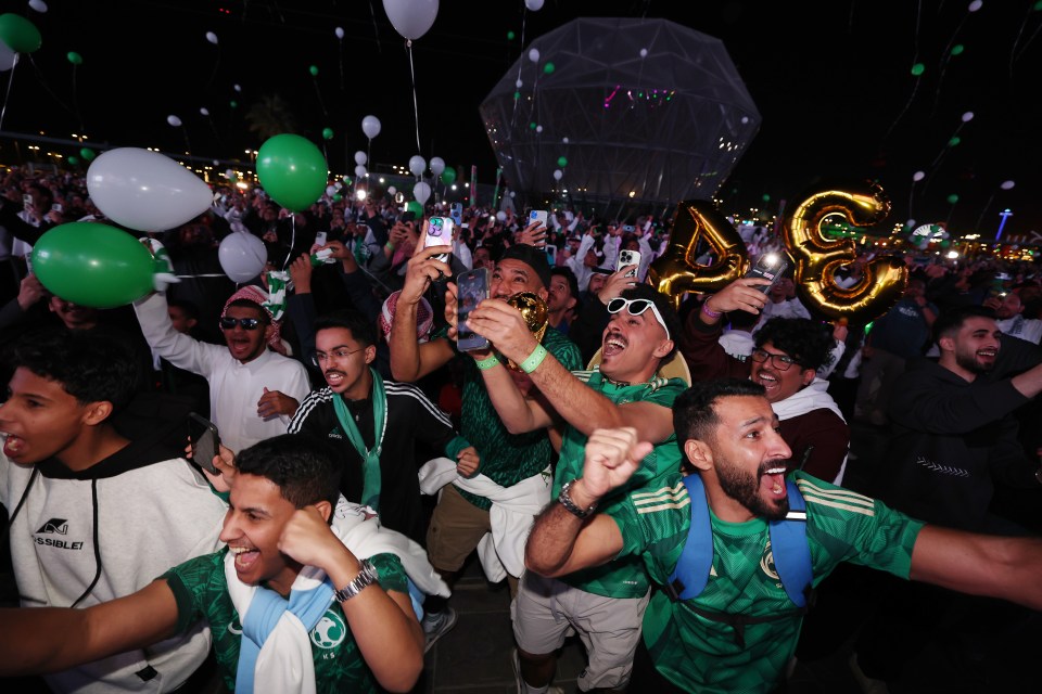 Fans were dancing in the streets of Riyadh at the news