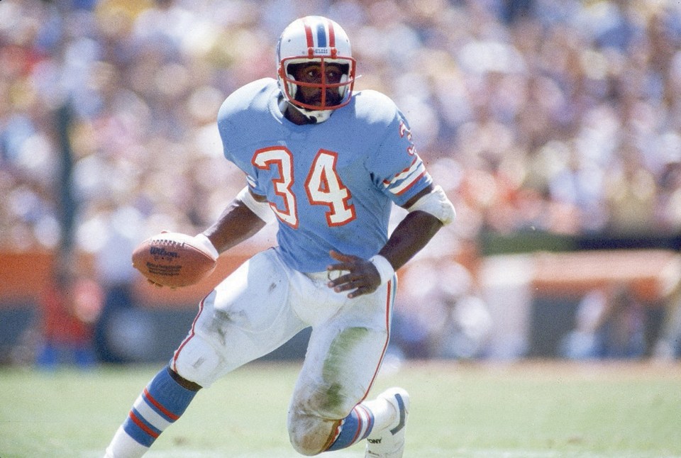 Earl Campbell captured the glory days for fast and powerful NFL running backs