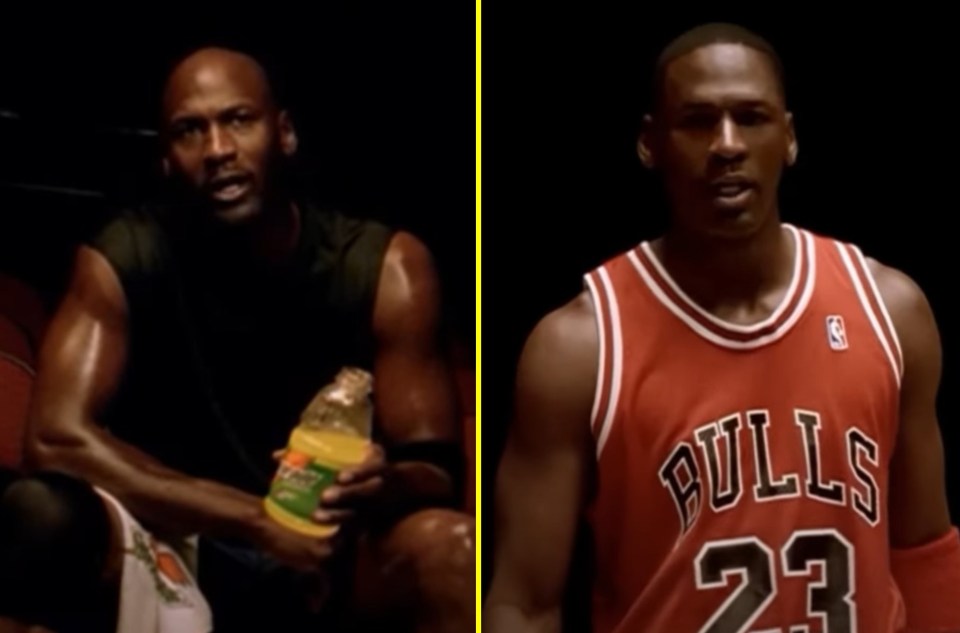 Crawford played a young MJ (right) in the classic Gatorade commercial