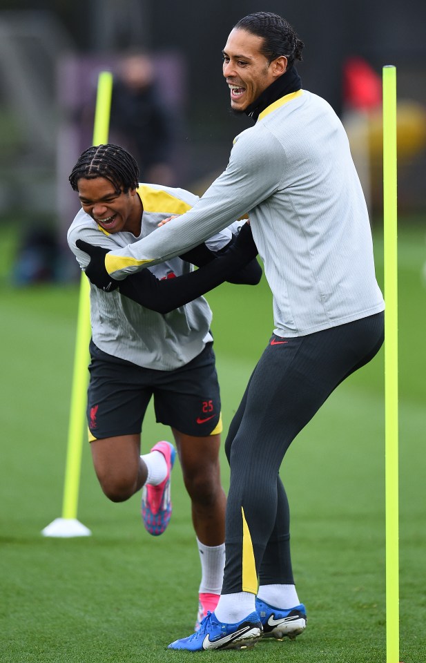 Captain Van Dijk has taken the youngster under his wing