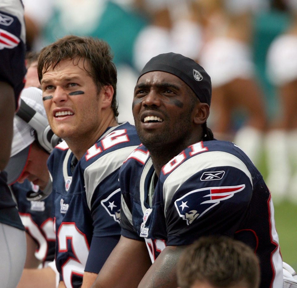 Moss played alongside NFL legend Tom Brady in New England for two seasons