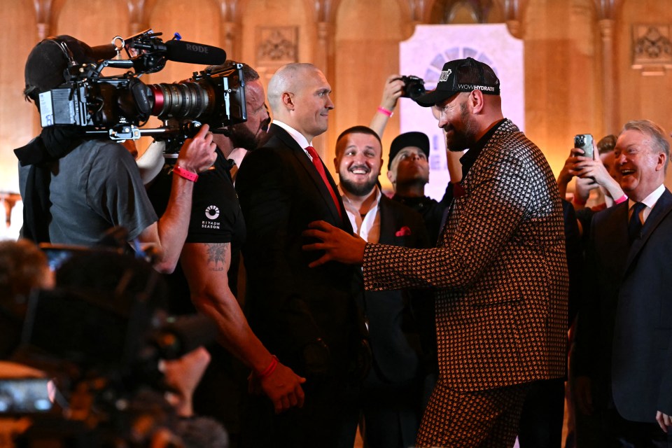 Fury and Usyk will meet in the night's mouthwatering headline act