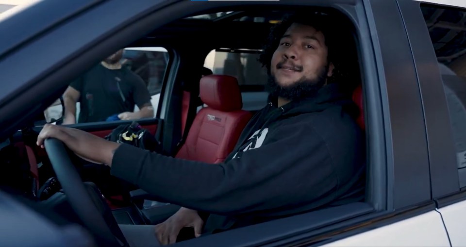 The Niners stars got in their new vehicles and were loving them