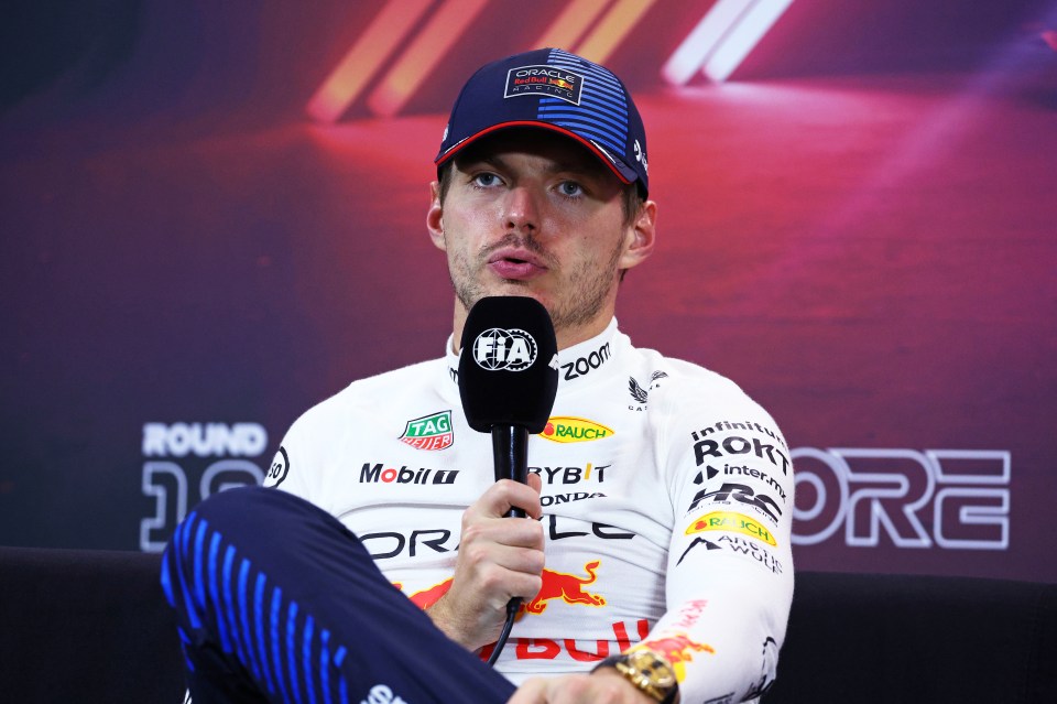 Verstappen was punished after swearing in a press conference in September