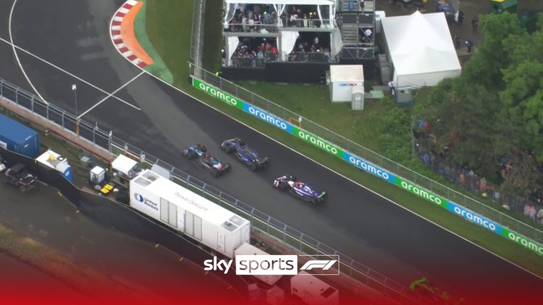 Watch Alex Albon&#39;s &#39;brilliant&#39; double overtake of Esteban Ocon and Daniel Ricciardo. 