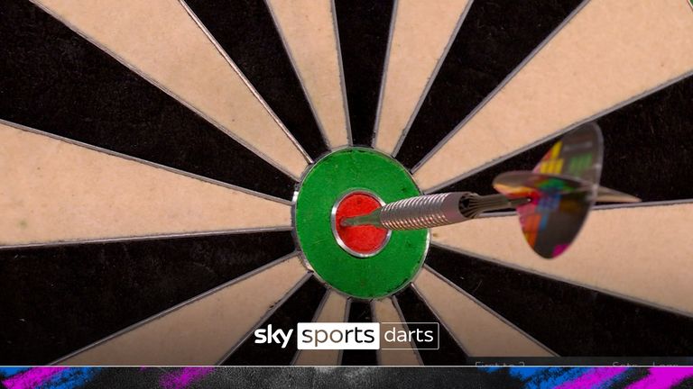 Ryan Joyce took out 124 to move ahead in the third set against Danny Noppert in their World Darts Championship clash.