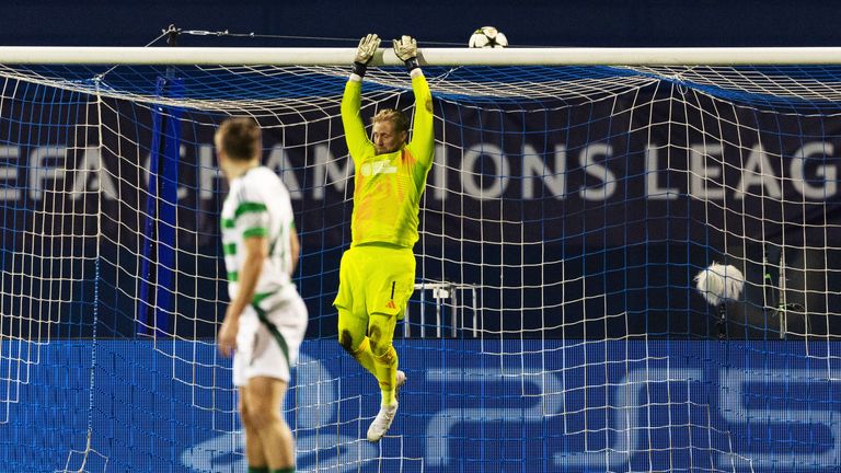 Kasper Schmeichel impressed for Celtic with a vital save late on