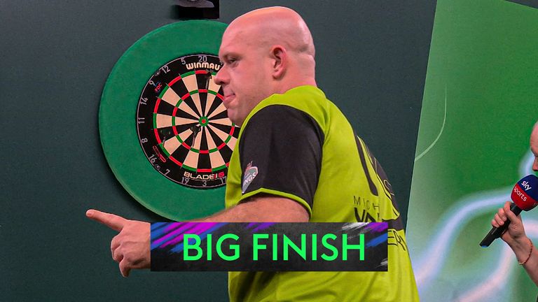 Michael van Gerwen hit a 149 checkout against Brendan Dolan 