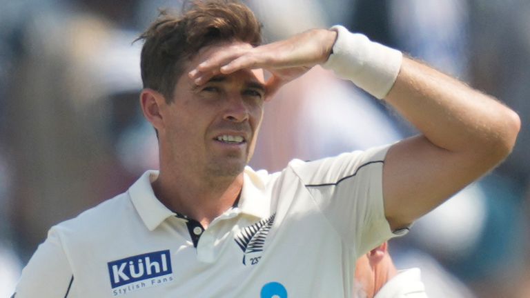 New Zealand's Tim Southee,(Associated Press)