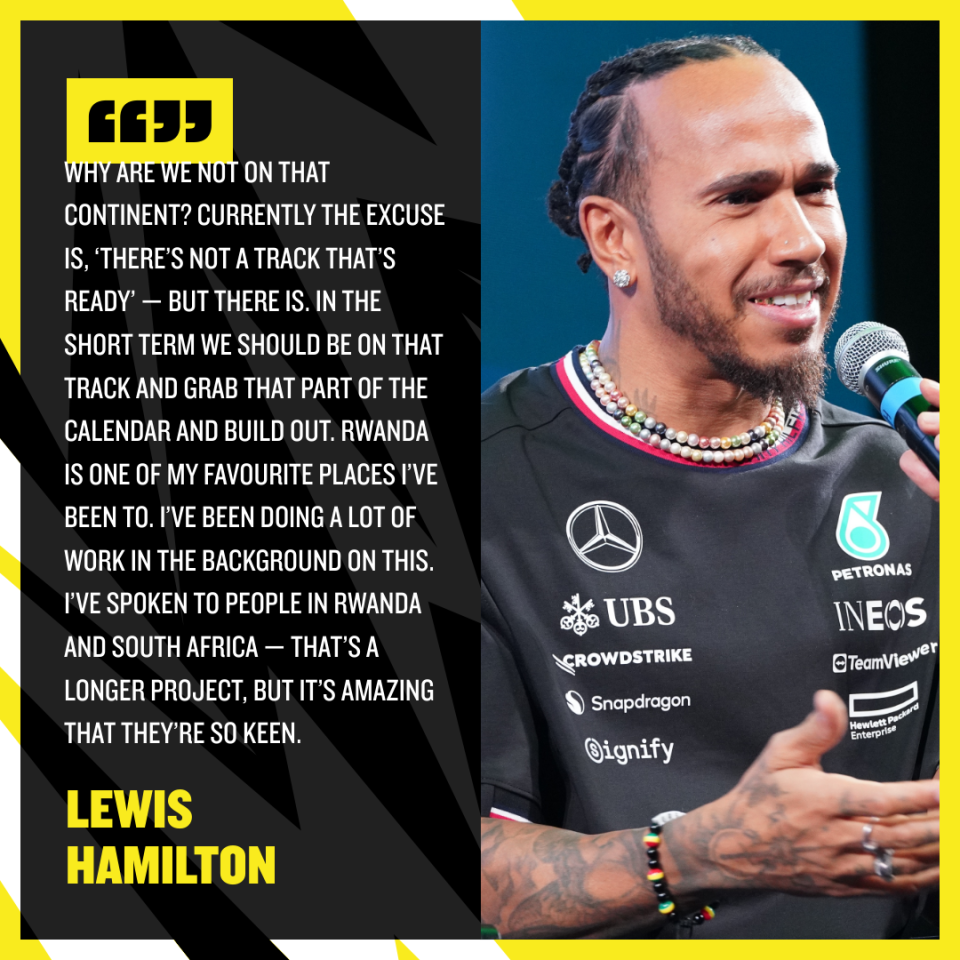 Hamilton wants to help get an F1 race on the continent