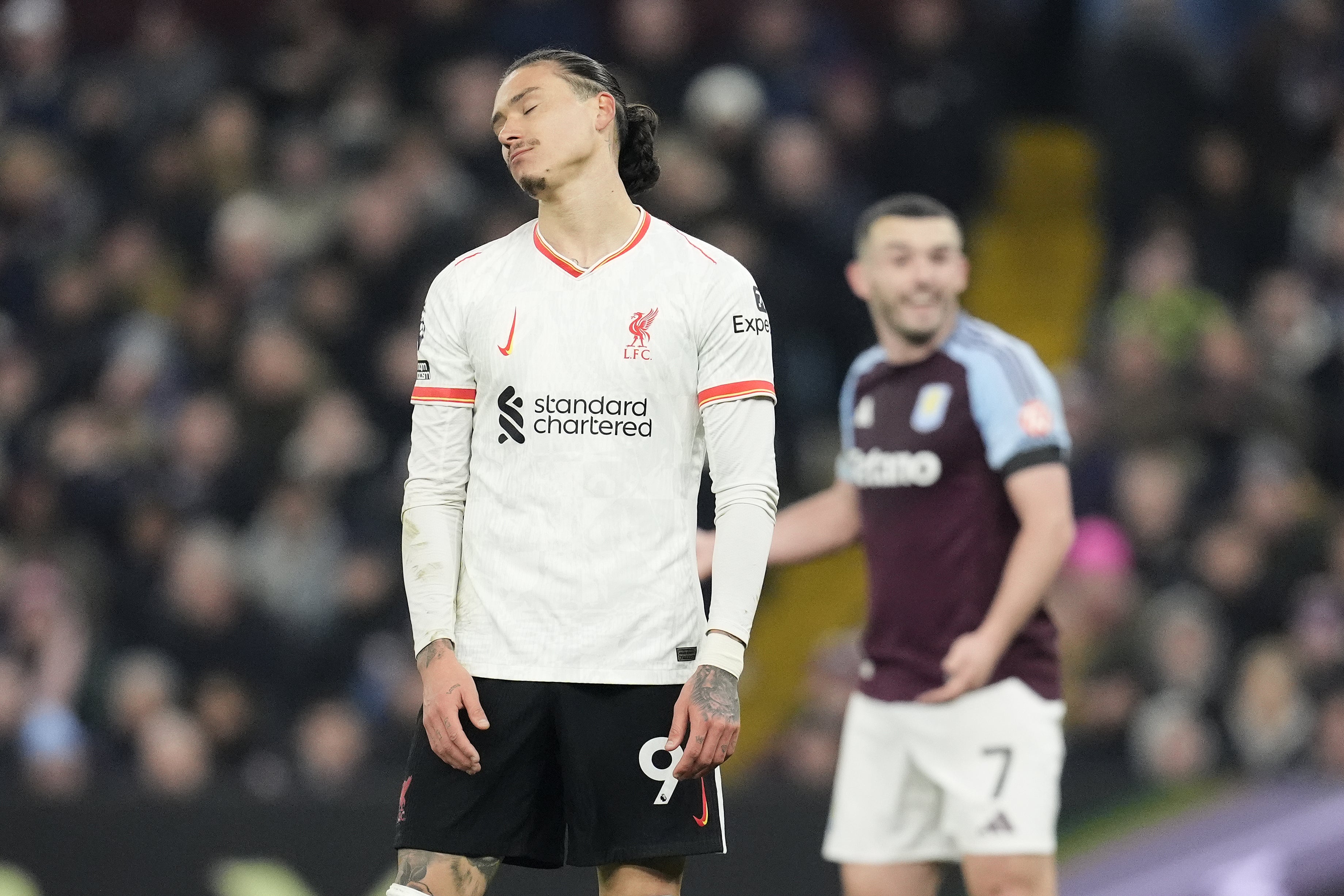 Nunez missed a glorious opportunity with the match level at 2-2 (Nick Potts/PA)