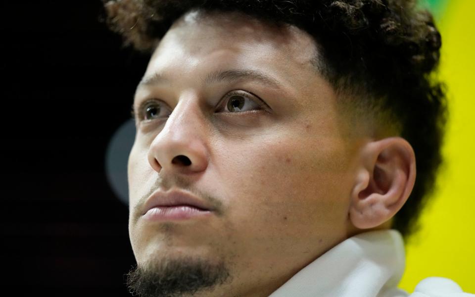 Kansas City Chiefs quarterback Patrick Mahomes during Super Bowl 59 Opening Night on February 3 in New Orleans