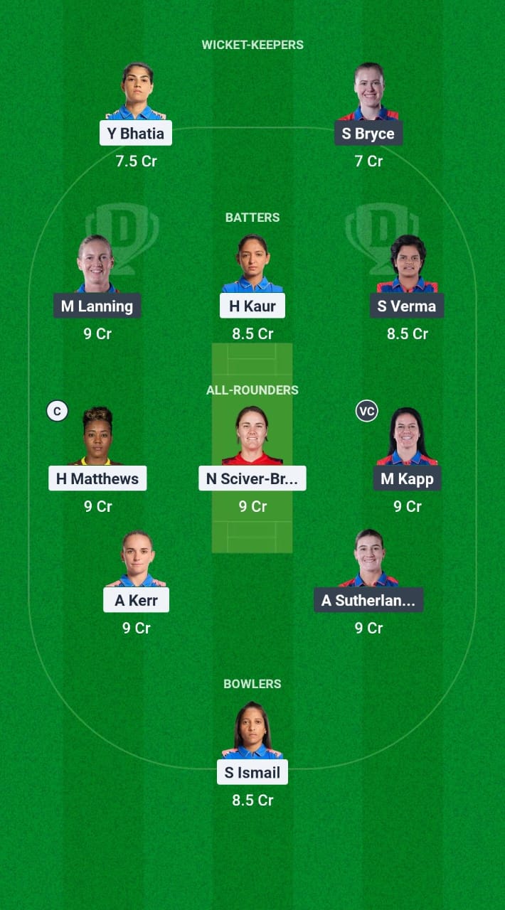 MUM-W vs DEL-W Dream11 Prediction Fantasy Cricket Tips Dream11 Team WPL 2025