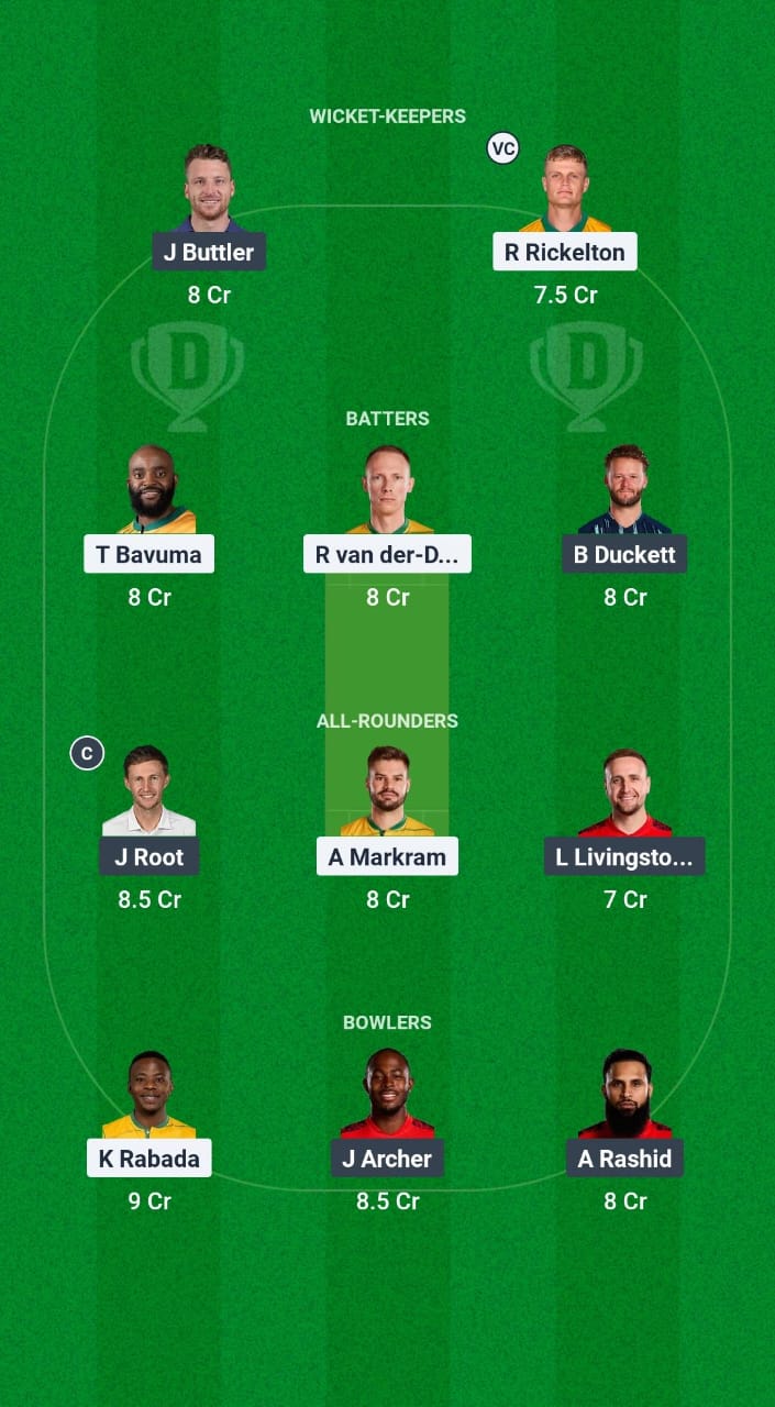 SA vs ENG Dream11 Prediction Fantasy Cricket Tips Dream11 Team ICC Champions Trophy 2025