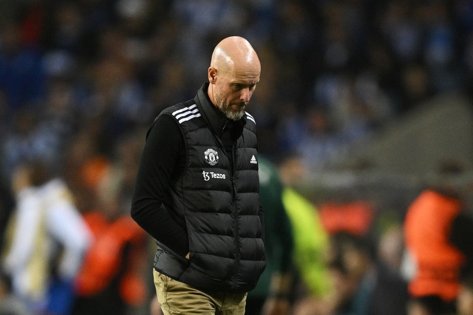 Erik ten Hag, Manchester United manager, at a soccer match.