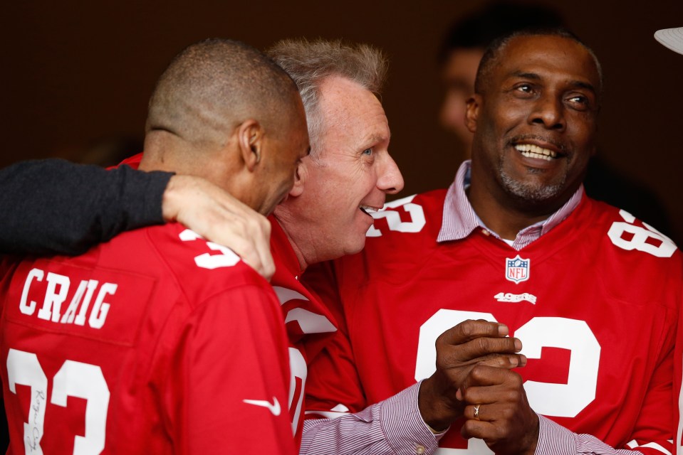 Joe Montana reunites with 49ers greats Roger Craig and John Taylor