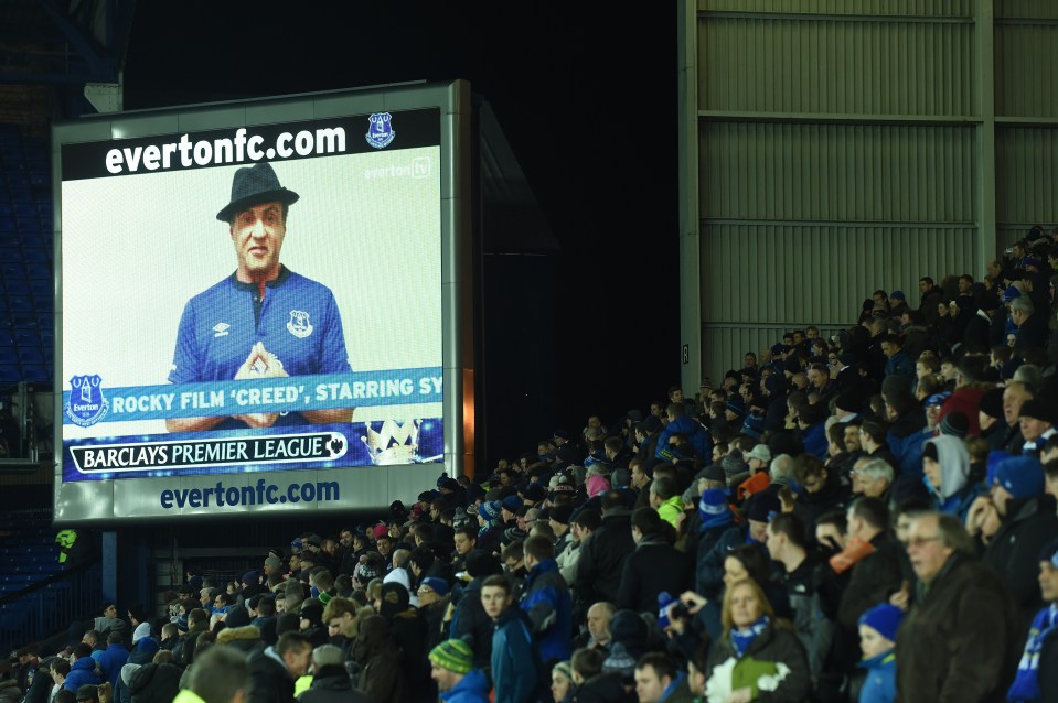 Fans at Goodison Park were part of the filming experience for the film