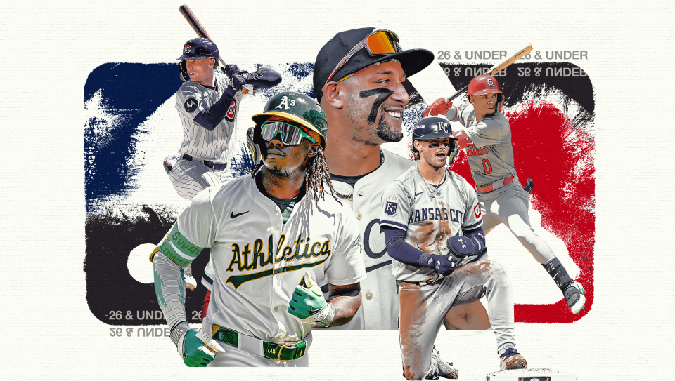 Pete Crow-Armstrong, Lawrence Butler, Royce Lewis, Bobby Witt Jr. and Masyn Winn are all among the 26-and-under talent already making an impact at the big-league level. (Bruno Rouby/Yahoo Sports)