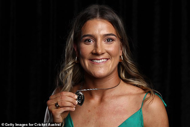 Annabel Sutherland was, meanwhile, rewarded for her stellar form when she collected the Belinda Clark Award as Australian women's cricketer of the year