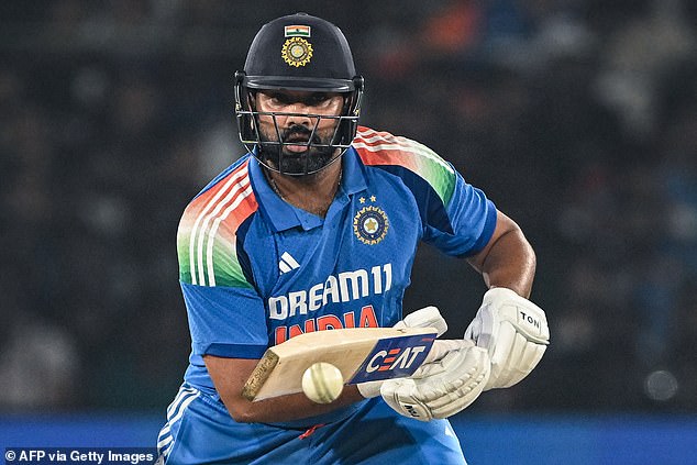 India captain Rohit Sharma hit 119 off 90 balls to successfully chase down a target of 305