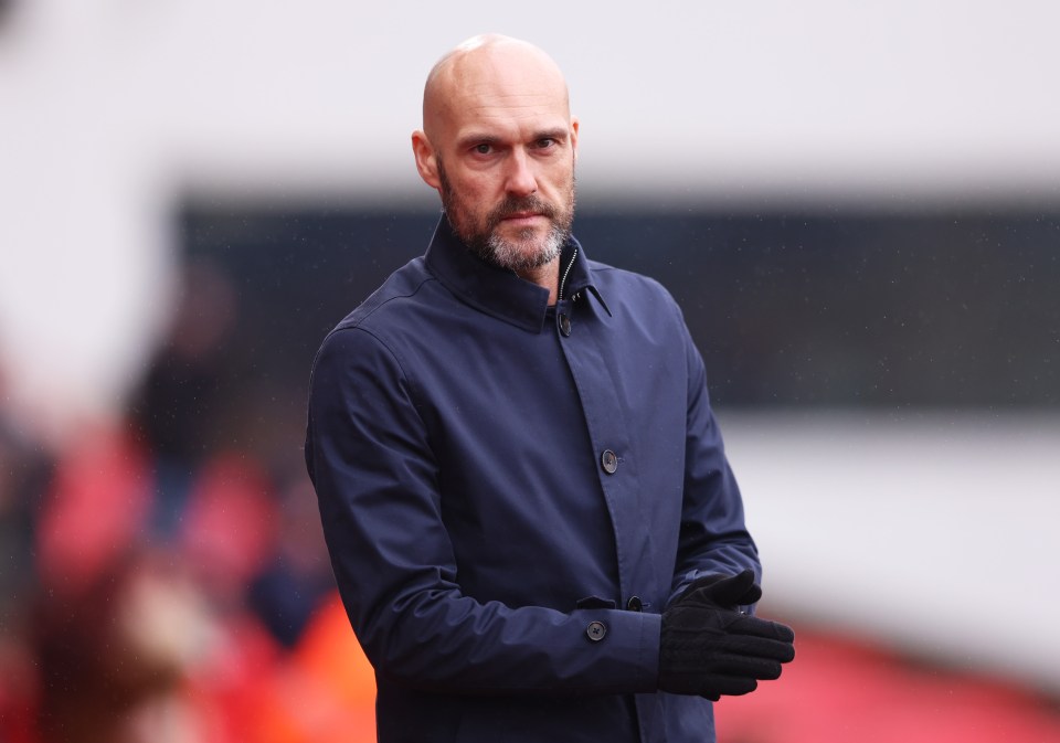 Luke Williams, Swansea City manager, at a football match.