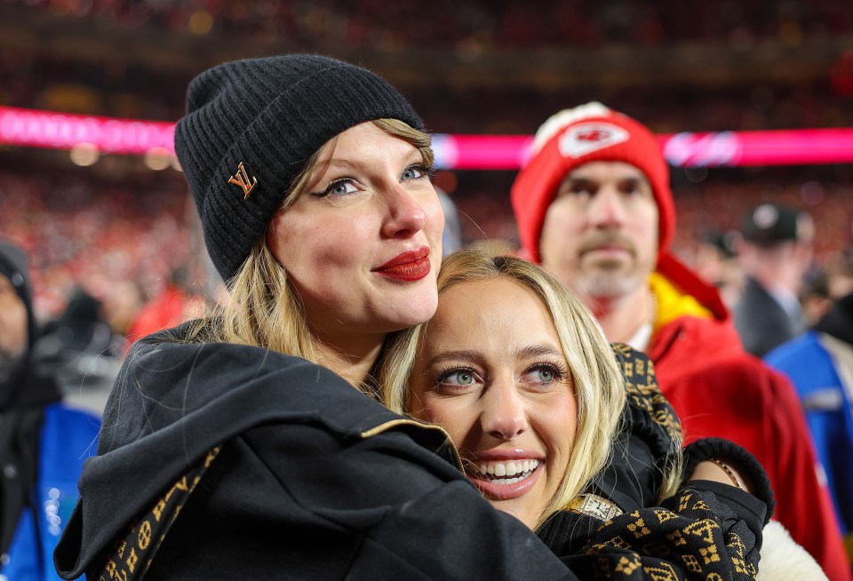 She celebrated with Mahomes' wife Brittany after the Chiefs booked their place in this year's Super Bowl