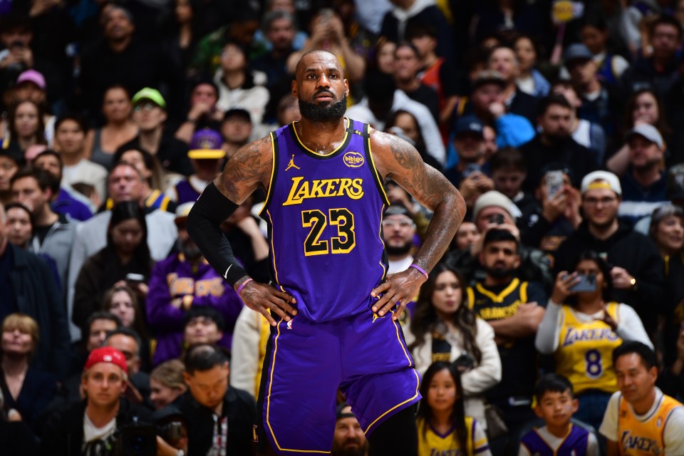 LeBron James in Lakers uniform.