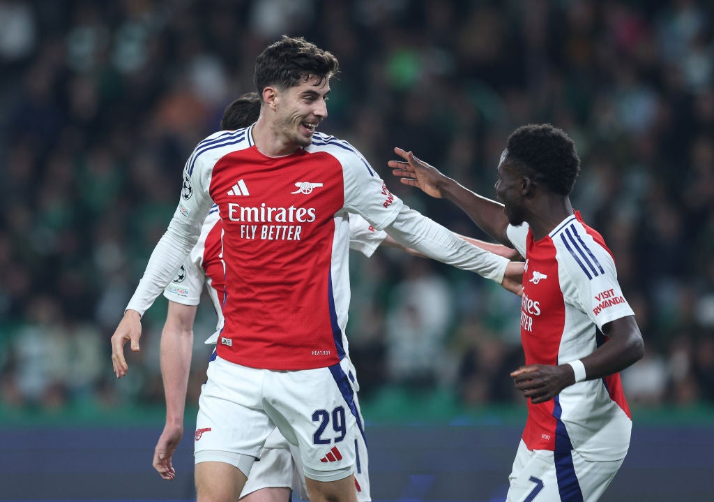 Havertz and Saka have both suffered hamstring injuries during a difficult season for the Gunners