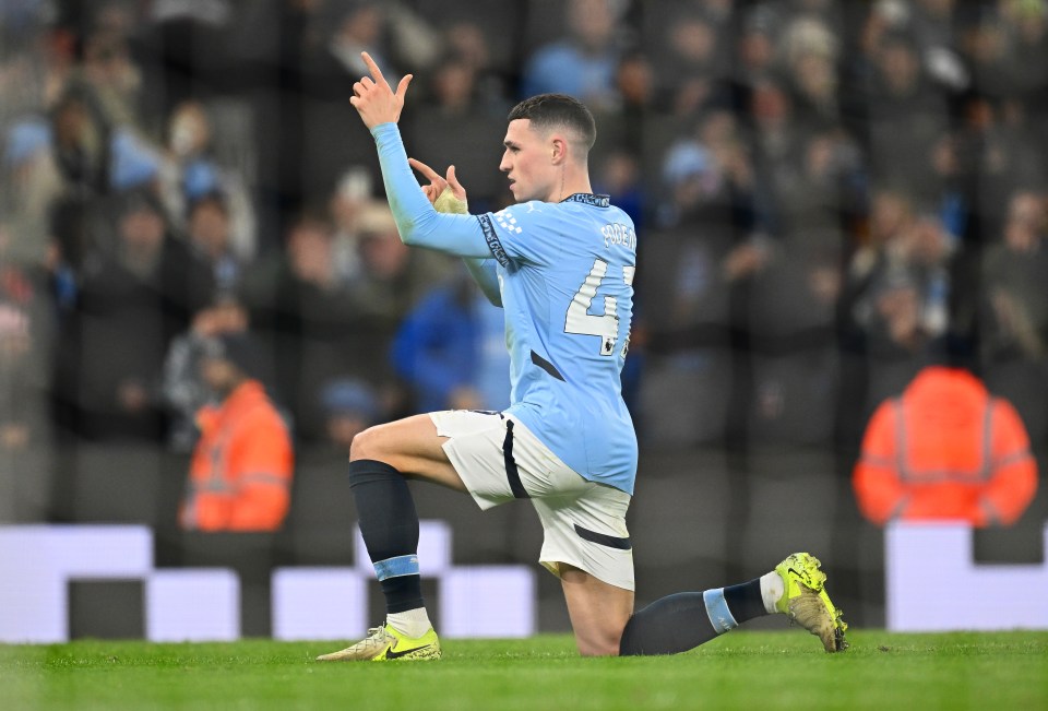 Since last season this has been Foden's go-to celebration