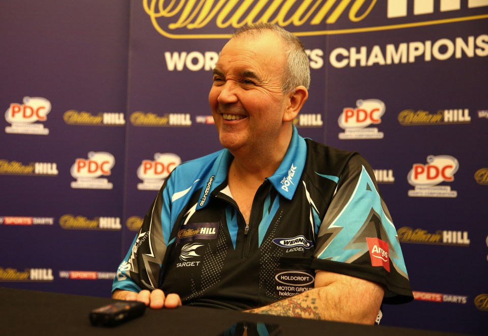 LONDON, ENGLAND - DECEMBER 18:  Phil Taylor of England speaks during a press conference following his first round victory over David Platt of England during Day Four of the 2017 William Hill PDC World Darts Championships  at Alexandra Palace on December 18, 2016 in London, England.  (Photo by Alex Pantling/Getty Images)