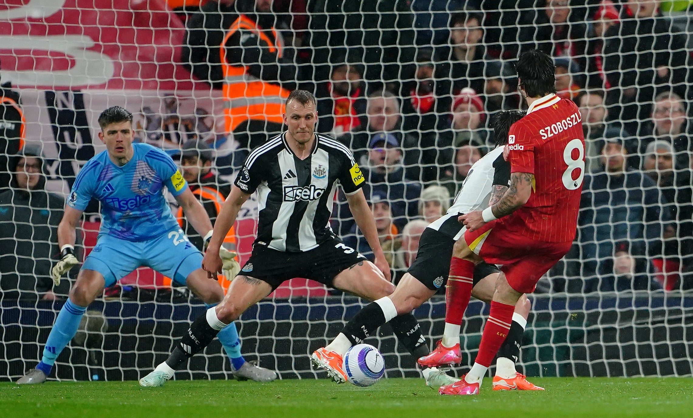 Dominik Szoboszlai scored his second goal in as many games to send Liverpool ahead